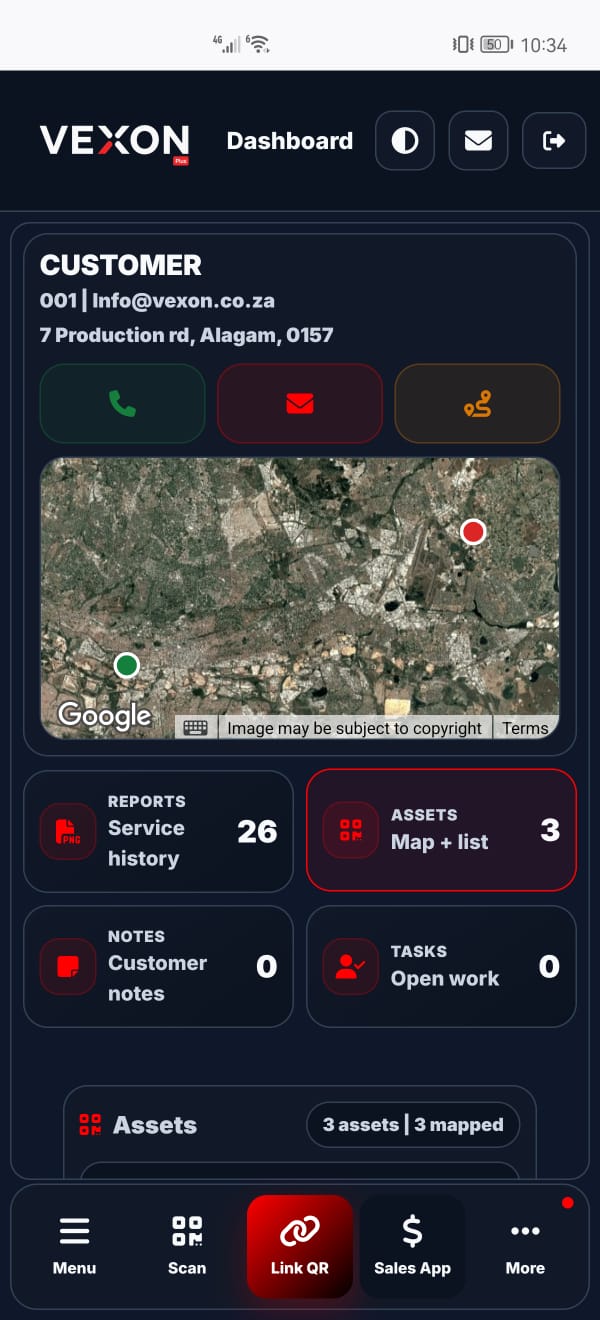 Dashboard mobile screenshot