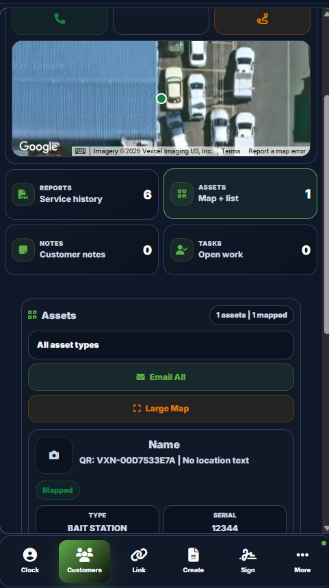 QR scan mobile screenshot